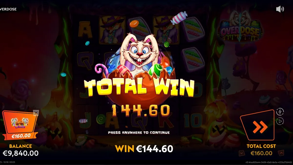 Tampilan visual slot Overdose dengan tema Paskah fantasi yang memikat